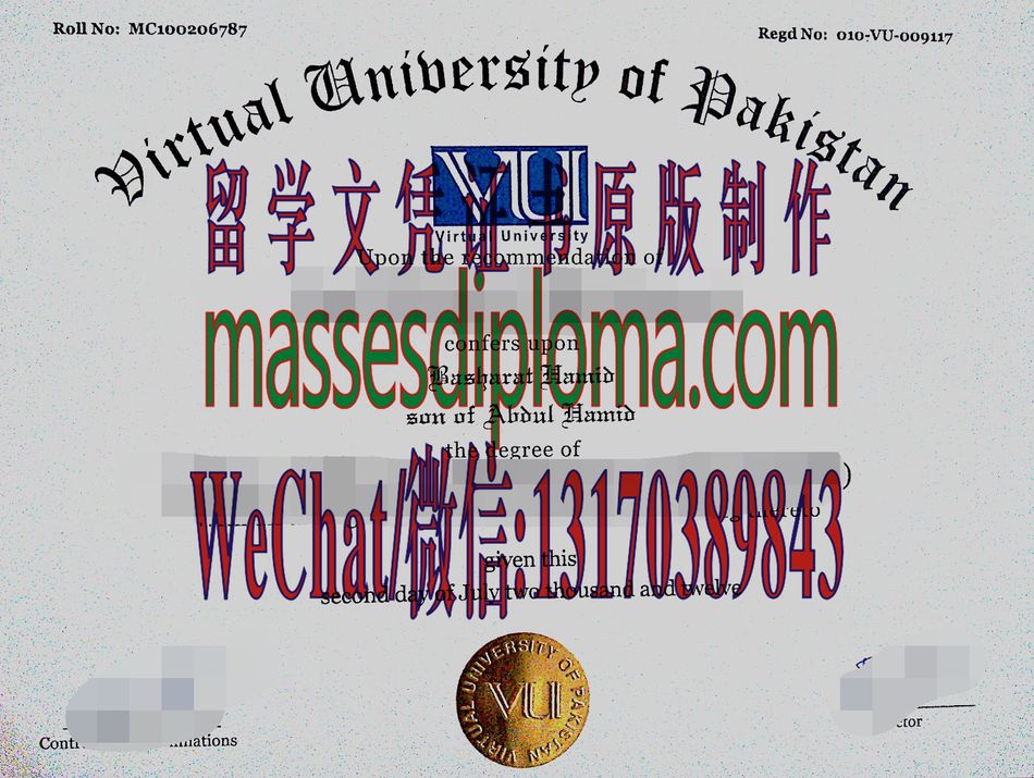 一比一原版巴基斯坦虚拟大学文凭 一比一原版巴基斯坦虚拟大学文凭