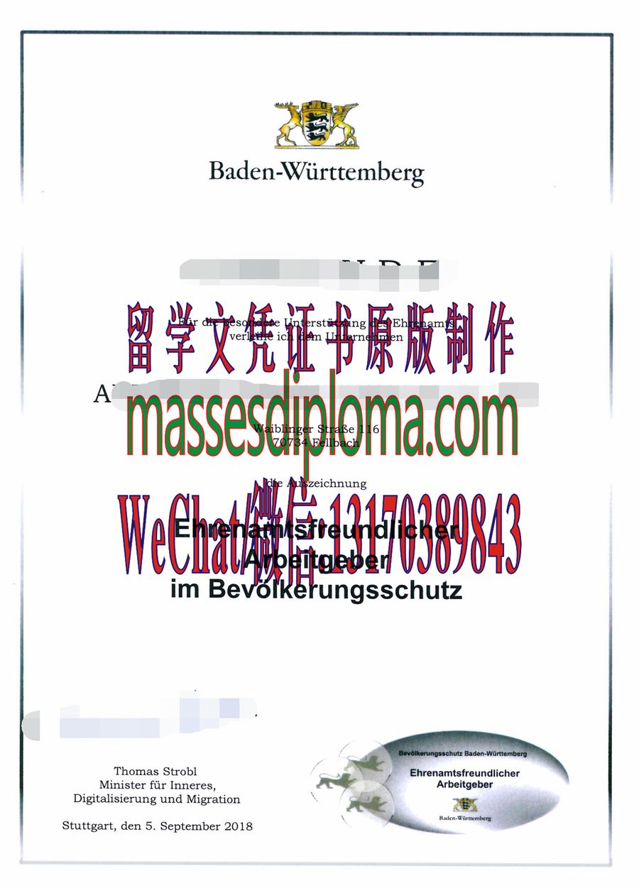 办理制作德国巴登符腾堡州友好雇主证书 办理制作德国巴登符腾堡州友好雇主证书
