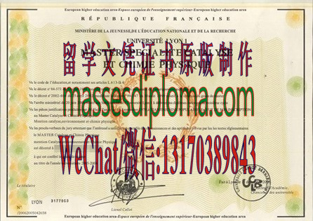 原版里昴第一大学文凭 原版里昴第一大学文凭